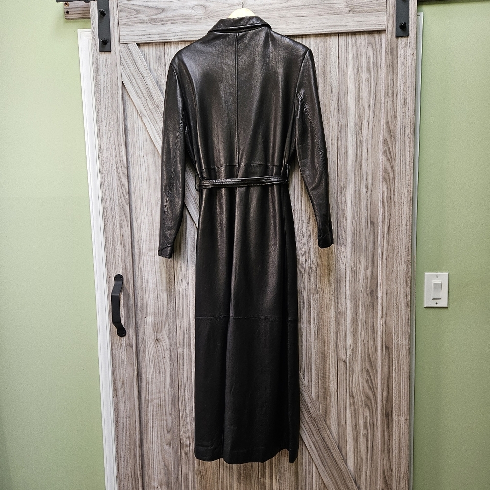 Andrew Marc Trench Leather Coat - Picture 13 of 16